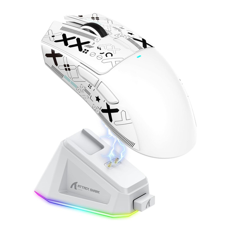 Attack Shark/アタックシャーク X11 3モード Bluetooth ワイヤレスマウス eスポーツ ゲーム専用 充電スタンド付き|undefined