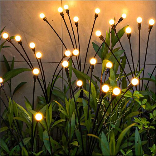 Cross-border solar firefly light outdoor waterproof landscape lawn light balcony garden decoration ground stake ambiance light