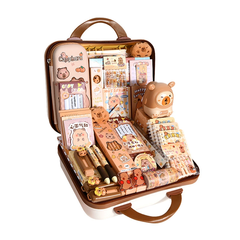 Stationery Gift Box (Capybara) — Complete Cute Set for Elementary Students, Birthday Present