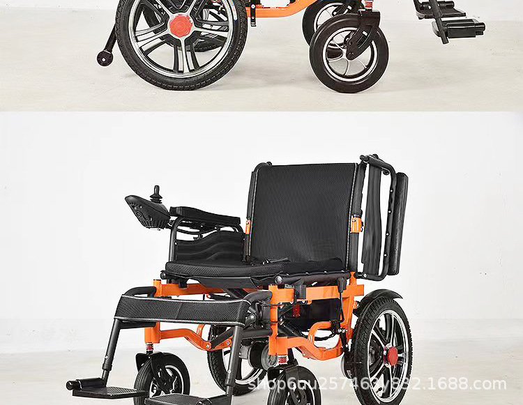 Electric wheelchair foldable four-wheel automatic intelligent wheelchair four-wheel scooter for the elderly disabled