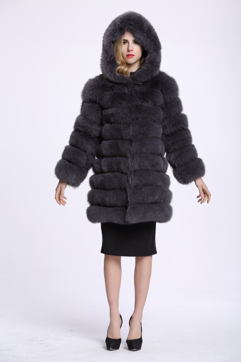 Women's Clothing Haining fur fox fur coat new long women's leisure long sleeved warm coat_voghion.com