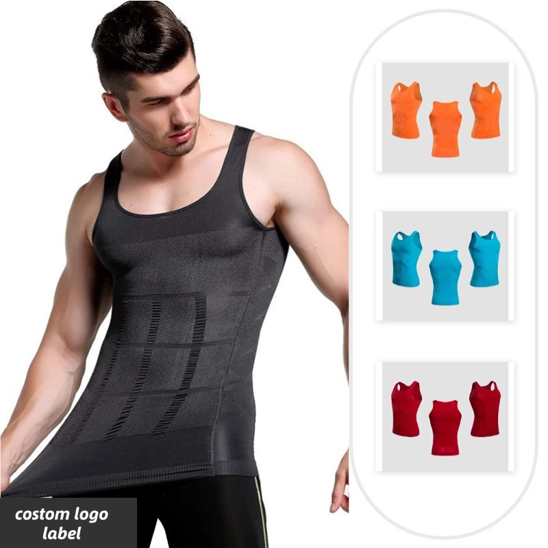 Мужской боди-шейпинг жилет плотное весеннее белье Slim N Lift тонкая грудь талия 076 белый