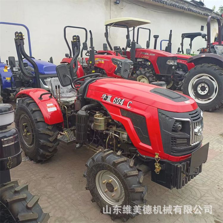 华夏604大棚王拖拉机 迷你四驱果园耕地机  液压助力