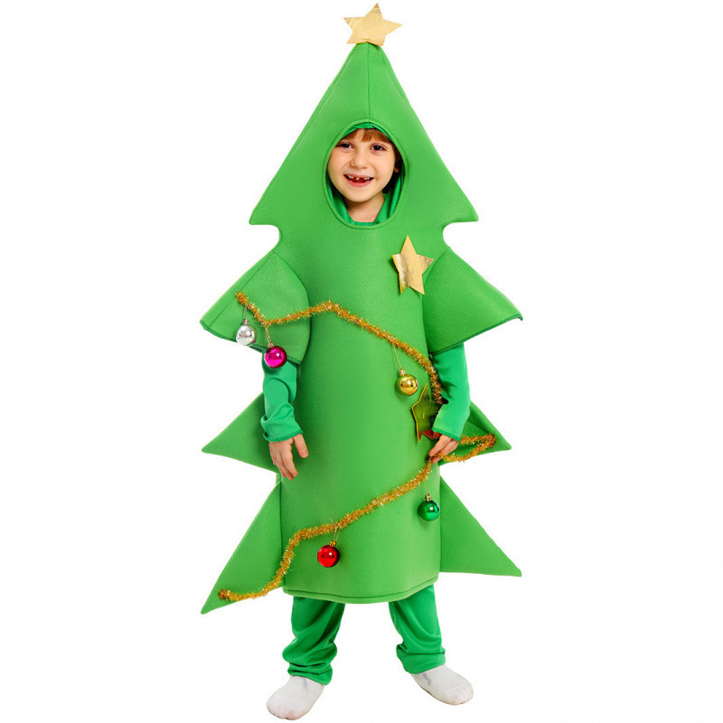 クリスマス子供服クリスマスツリーcos服緑の精霊大木服男女子供クリスマス親子セット|undefined