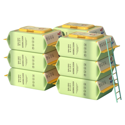 Manufacturer wholesale Bib C baby wipes baby wet wipes large packaging children's hand-mouth wet wipes 80 count thick wet wipes