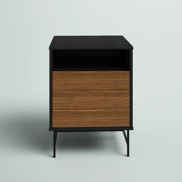 Transfronterizo estilo americano de estilo rústico mesilla de cabecera de estilo industrial mezcla de gabinete lateral bajo mostrador ensanchado espacio de almacenamiento más grande