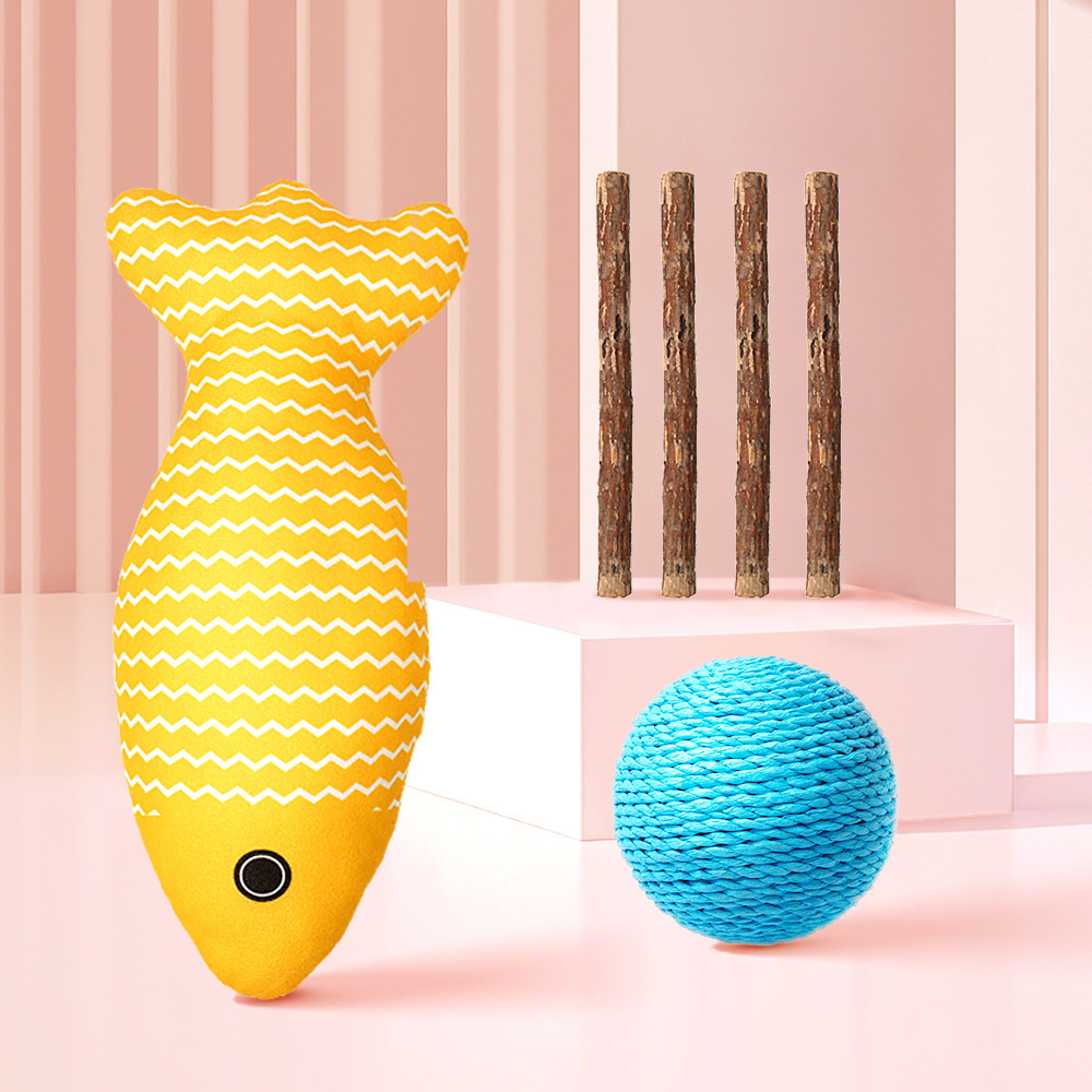 Juguetes para gatos de tamaño super grande, peces de menta, auto-hilar para aliviar el aburrimiento, peces de peluche, muñecas para dormir, juguetes de almohada, juguetes para gatos