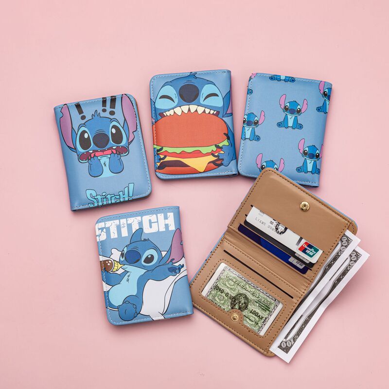 Stitch Stitch Surrounding Cute Cartoon Star Baby Teenage Student Wallet Men's and Women's Card Bag Coin Purse Stitch Stitch Surrounding Cute Cartoon Star Baby Teenage Student Wallet Men's and Women's Card Bag Coin Purse