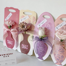单支花束包装盒520玫瑰花盒鲜花手提袋包装材料母亲节手提花盒