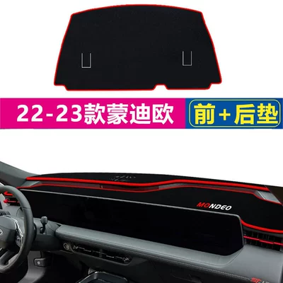 Günəş əleyhinə siperlik | Ford Escort, Focus, Edge, Mondeo - 22-23-mondeo-front-desk-rear-window-mat-red-edge