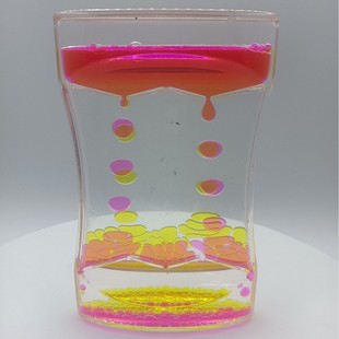 Anti-fall not bad creative fashion new two-color oil spill dynamic oil droplets hourglass Crafts Home Oil drip wholesale