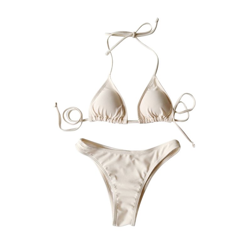 2025 nuevo bikini sexy estilo de chica de cuatro piezas conjunto de camiseta de manga larga de playa de vacaciones trajes de baño de mujer