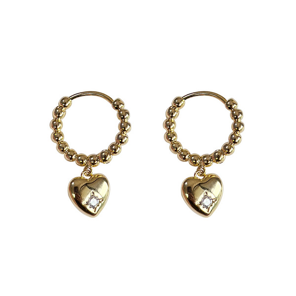 Golden small design elegant earrings