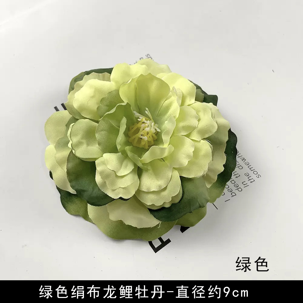 Simulación verde flor al por mayor flor falsa hecha a mano material pinza de flores accesorios de tocado de flor pequeña decoración del salón de bodas
