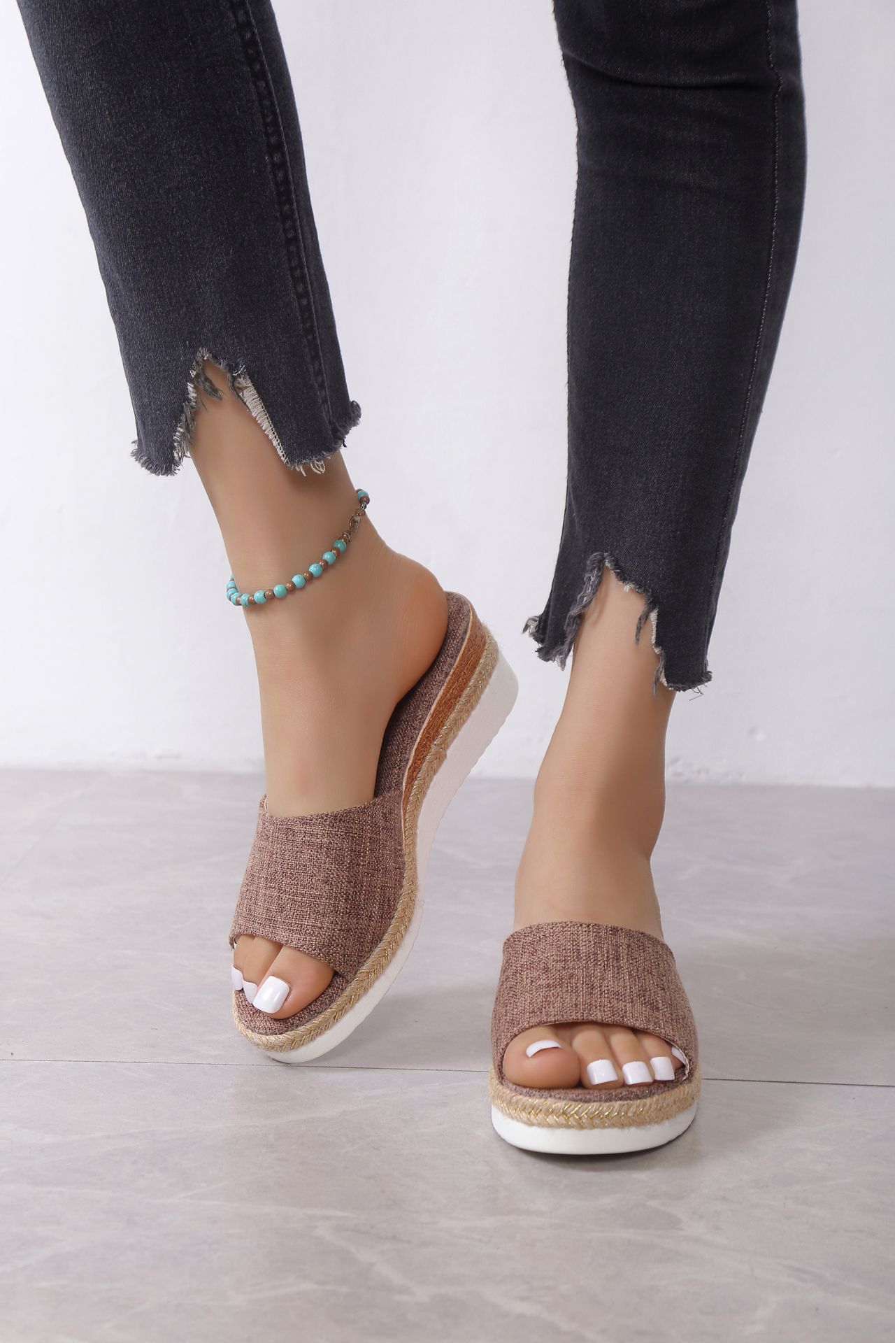 Women's Casual Rope Wedge Platform Sandals For Summer Beach_voghion.com