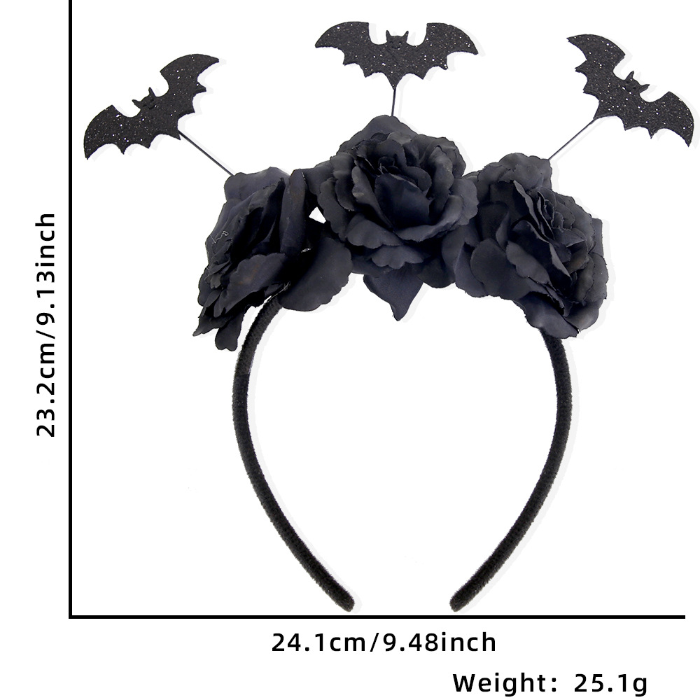Amazon Halloween broche de cabello oscuro ramas secas tocaduras festivas decoración de baile broche de rosas negras