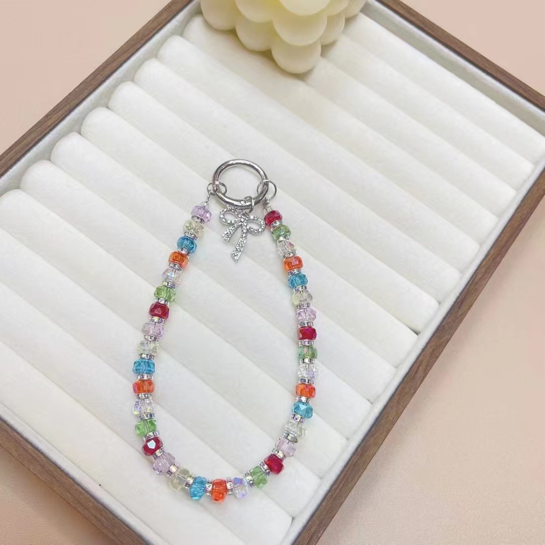 Hebilla de metal, lujo ligero, diamantes de imitación, mariposa, cristal, teléfono móvil, cordón, clip, llavero, bolso, colgante de moda, sentido avanzado femenino