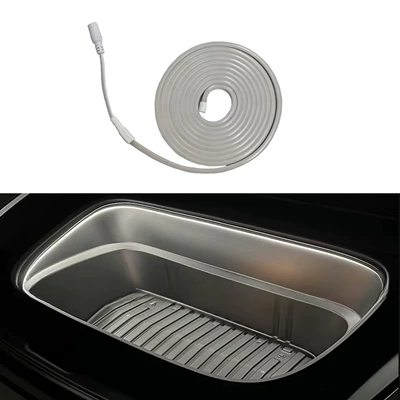 Light, Tail Light, Car Ambient – Other lights - refreshed-model-y-front-trunk-light-always-on-white