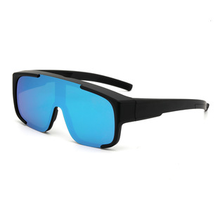 Cross-border new dual-purpose glasses sports cycling sunglasses large frame integrated frame with metal glasses