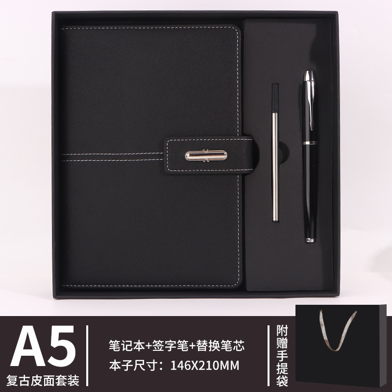Negocios transfronterizos paquetes de cuadernos llogo lincoln botón de oficina cuaderno de tarjetas de taza de regalo caja de regalo