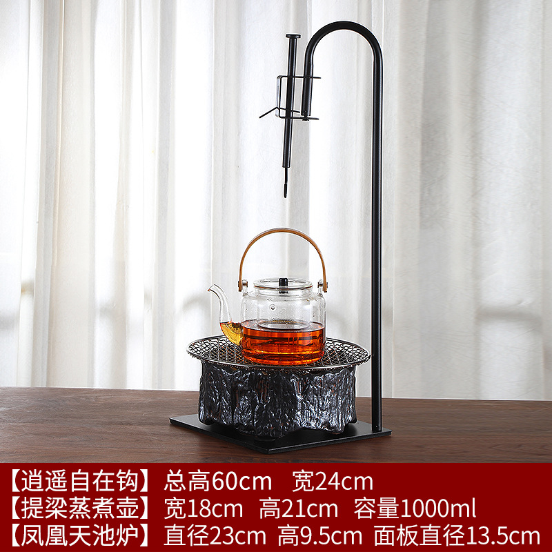 Cocina de té del hogar gancho libre vintage viejo barro de roca eléctrica estufa de cerámica arte del té gancho Kung Fu juego de té accesorios gancho vertical