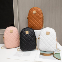 批发女士小包包女bags链条菱格手机包2023新款小众迷你单肩斜挎包