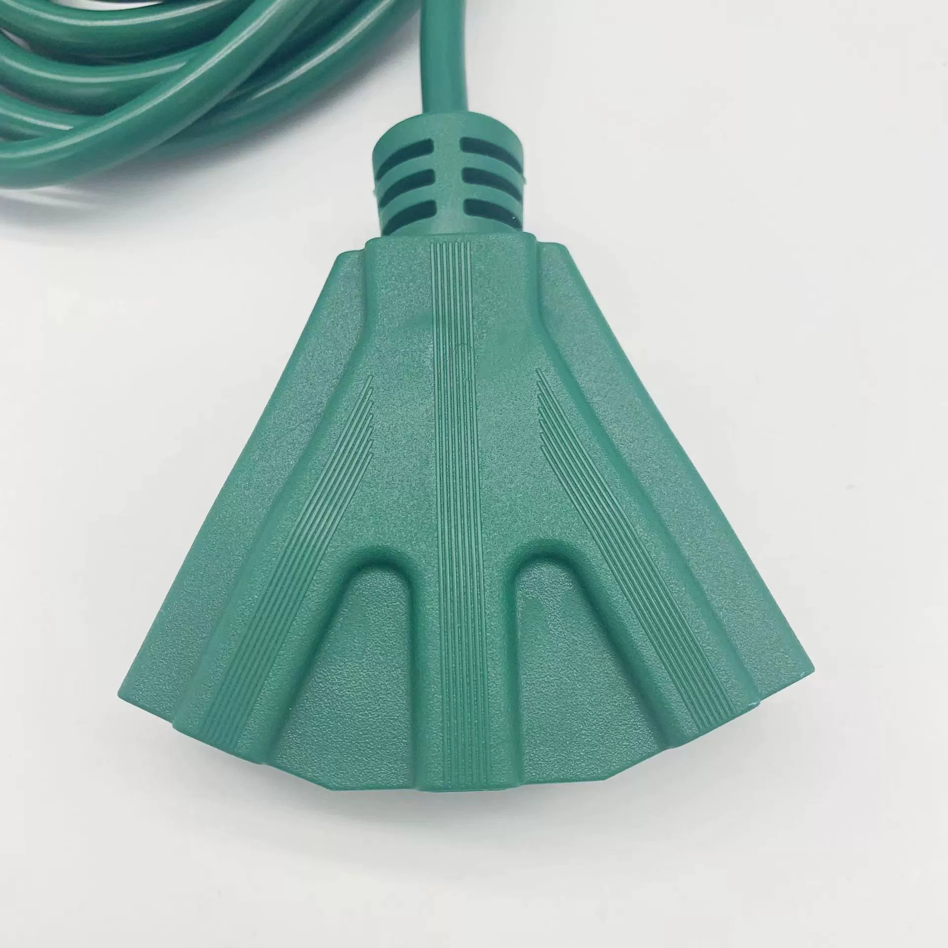 美标三芯延长电源线美式扇形扫把头插座美规一分三插座延电源线