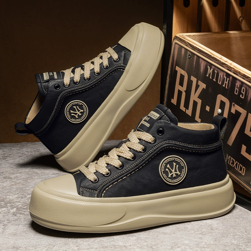 Мужская холодная липкая обувь осень и зима новая ультра-волокнистая кожа