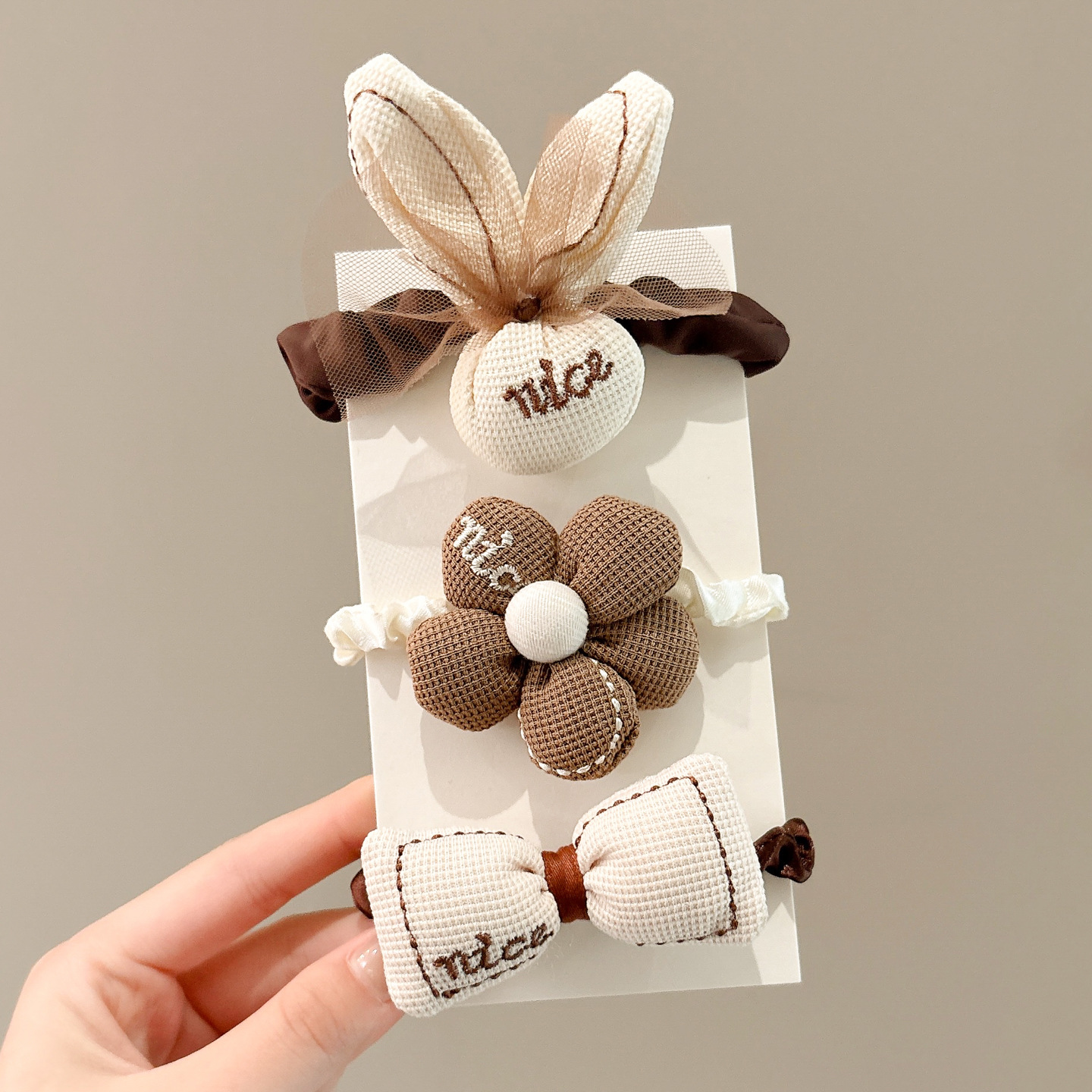 Papá Noel correa de goma para niños navideños vestido de cabello jardín de infantes bebé anillo de cabello de Navidad atmósfera accesorios