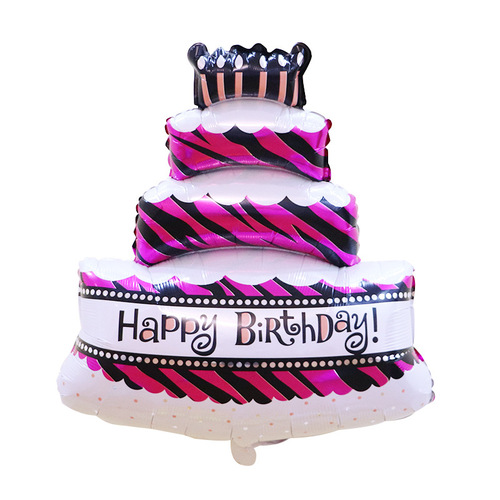Cross-border cartoon birthday gift cake aluminum film balloon children's party balloon decoration party arrangement cake balloon