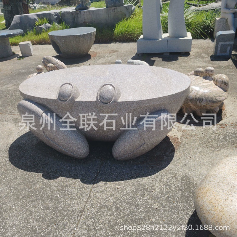 Креветка красная гранитная каменная резьба краб стол абстрактный мультфильм аниме каменная резьба по камню краб волосатый краб каменный стол стул