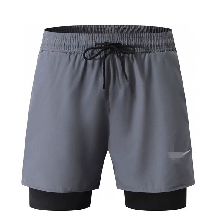 Новые летние мужские спортивные шорты, двухслойные шорты для бега с защитой от воздействия, быстросохнущие баскетбольные шорты