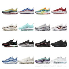莆田靴対外貿易卸売りAir MAX97全掌エアマット復古子弾頭男女同運動ランニング靴