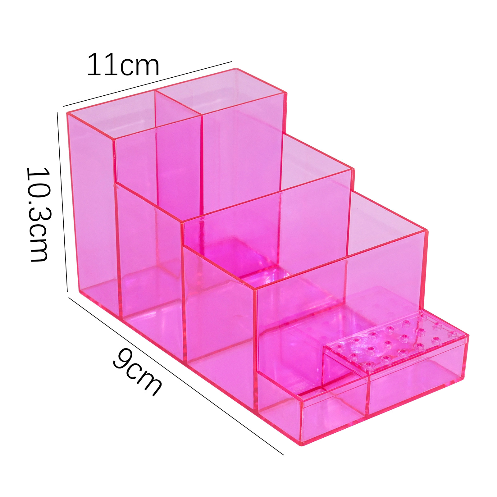 Manicura nueva lijadora de uñas portátil rejilla de colocación cabezal de lijado caja de acabado herramientas de maquillaje caja de almacenamiento multiusos