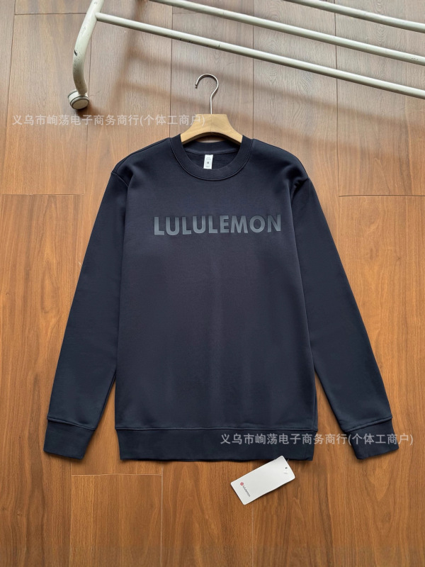 lululemon露露徽标款男款秋冬新款柔软弹力螺纹休闲圆领卫衣|undefined