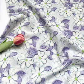 小雏菊 新中式国风锦棉面料旗袍连衣裙上衣汉服数码印花面料