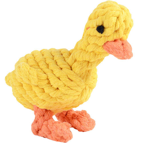 Foreign trade knotted teeth-resistant hand-woven animal cotton rope for small and medium-sized dogs pet dog toys wholesale