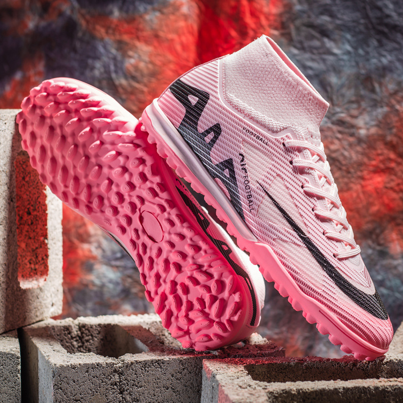 Reproducción transfronteriza de la Copa del Mundo C Luo Thorn 15 Zapatos de fútbol Putian Zapatos deportivos de entrenamiento de hierba de clavos largos de caña alta para hombres