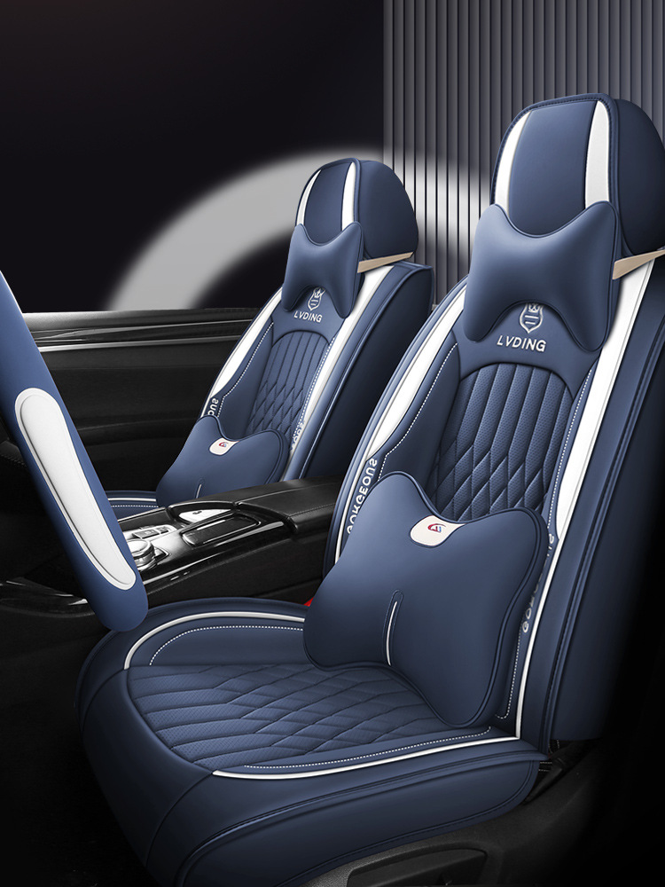 Cross-border Amazon full leather car cushion 3D three-dimensional all-inclusive universal cushion