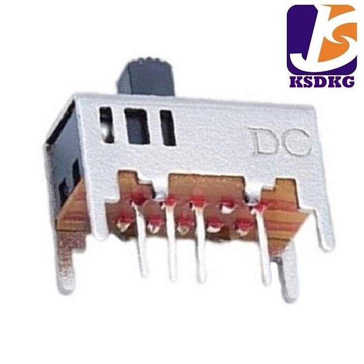 阻燃3档滑动开关带耳 3段拨动开关16*6.5mm 3位拨码开关单排4脚