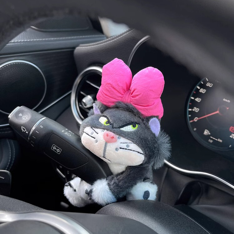 Automóvil control central limpiaparabrisas de mano pantalla de decoración muñeca adornos lindos muñecas de peluche juguetes accesorios para automóviles mujeres