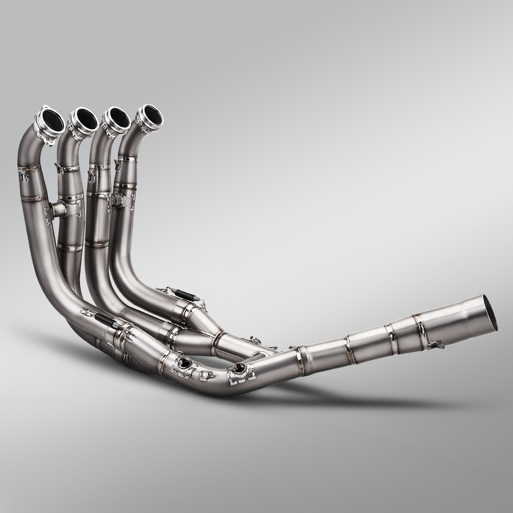S1000RR titanium alloy front exhaust pipe, motorcycle exhaust modification for S1000R, connects to the original tail section