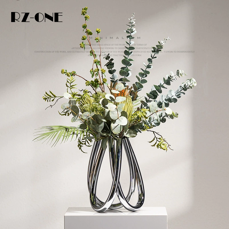 Элитная геометрическая ваза из нержавеющей стали Craftsman Thirteen, простая современная креативная геометрическая подставка для телевизора