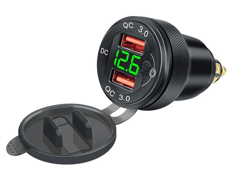 The New Aluminum Alloy Dual QC3.0+QCPD Is Suitable for Bmw Car Motorcycle Car Charger Fast Charging Car Charger