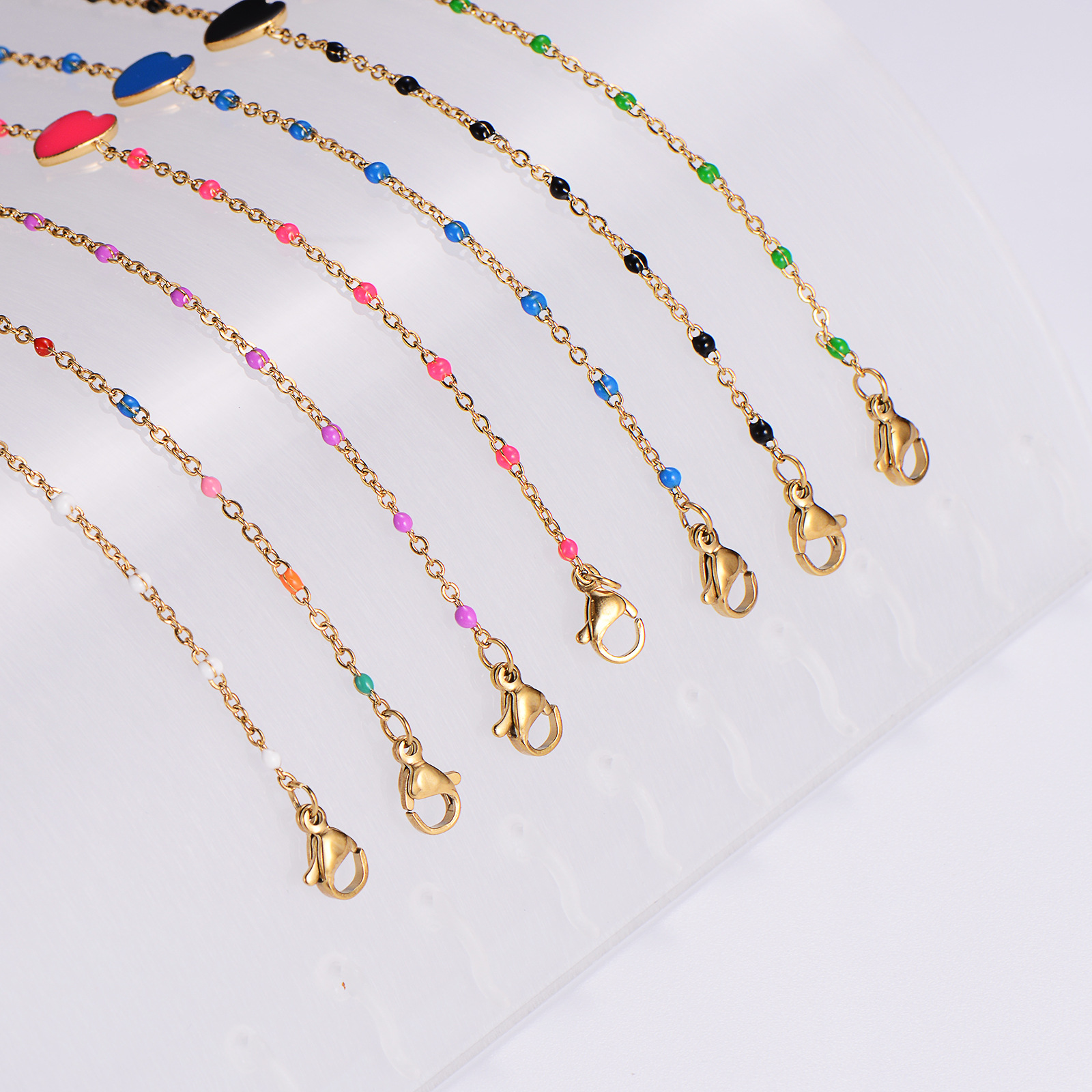 304 Stainless Steel Pendant Material Sweet Heart Shape 316 Stainless Steel  Bracelets In Bulk