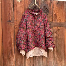 4366原创春秋款双层苎麻开衫田园风外套文艺复古女式衬衫