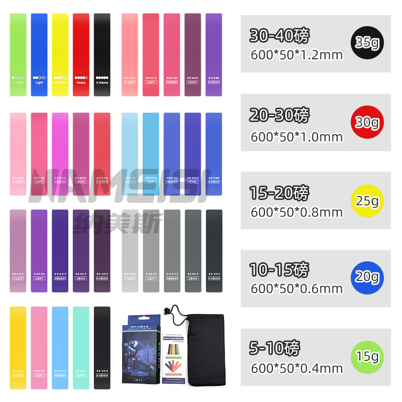 Cross-border Amazon TPE hip ring tension ring yoga elastic belt tension belt squat fitness resistance ring beautiful hip ring