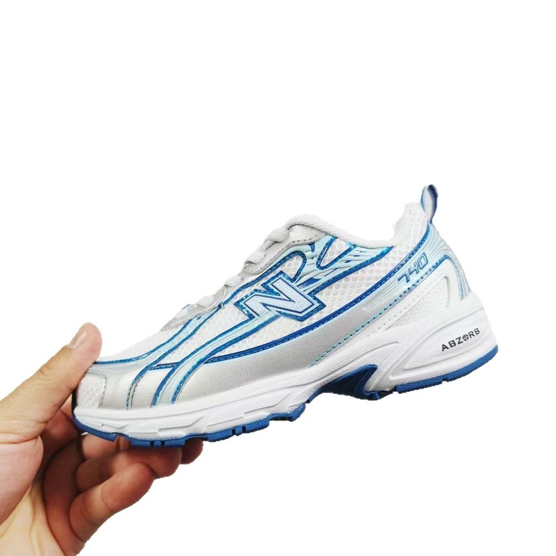 莆田童鞋 NB 740童鞋2025春秋新款男女童松紧带运动鞋一件代发|undefined