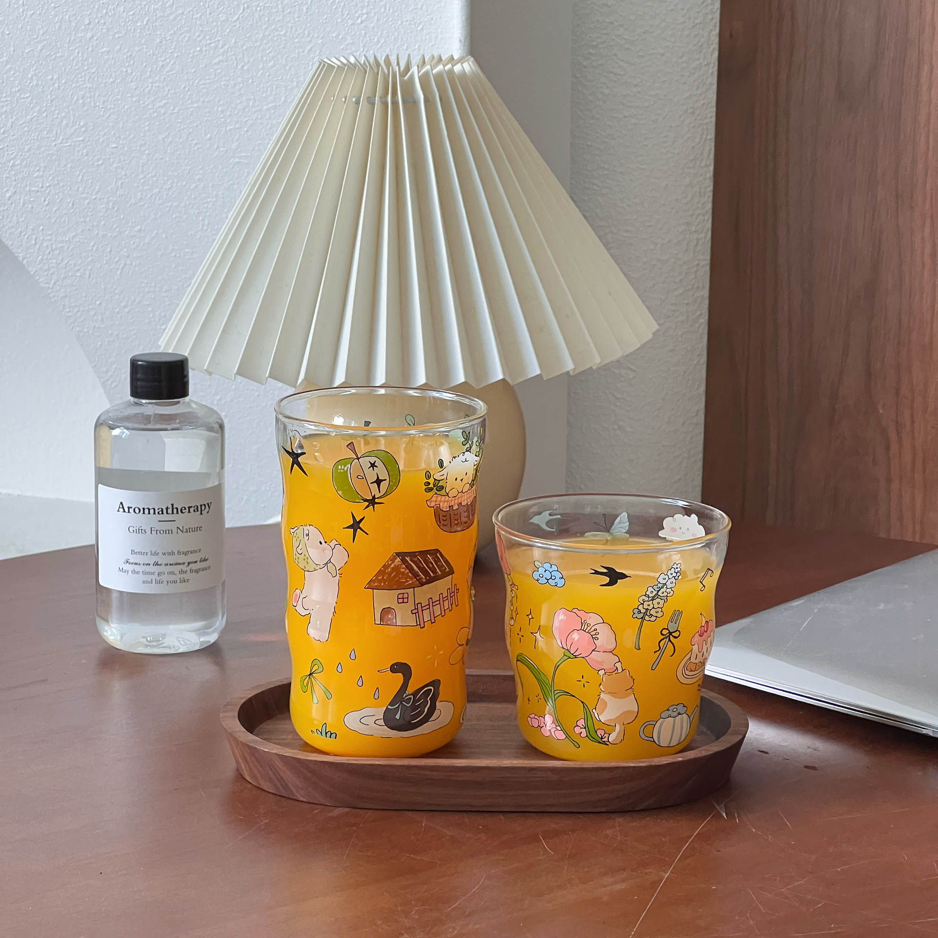 투명 물컵 인 가정용 유리 커피 컵 내열성 마시는 컵 고급 샐러드 그릇