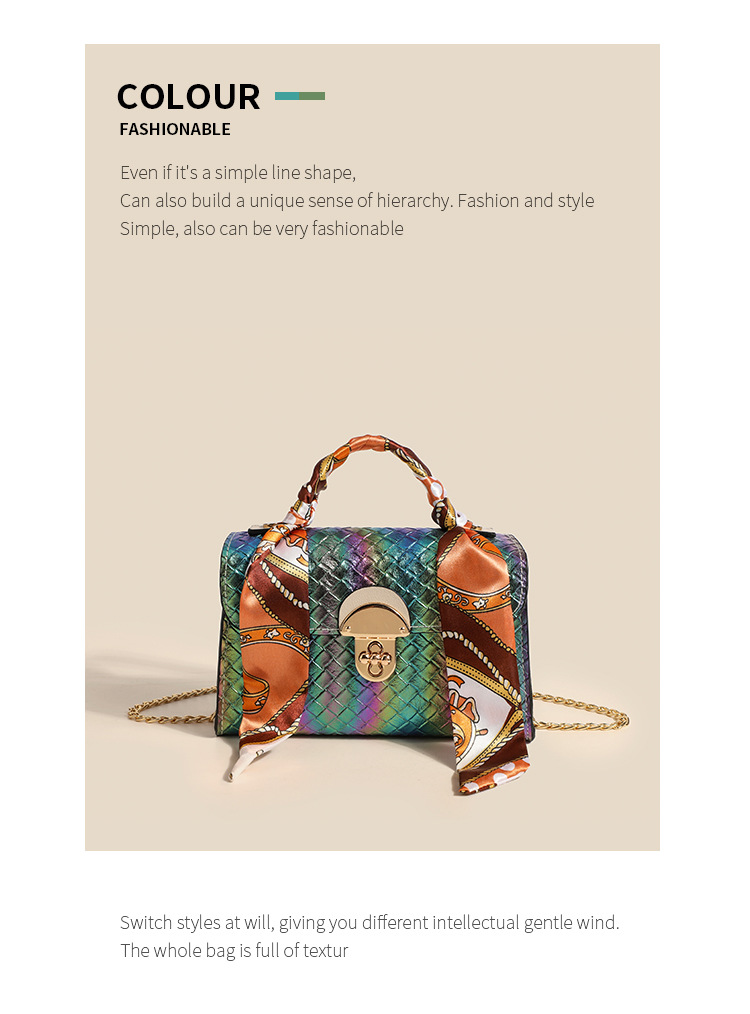 Women's Medium Pu Leather Lingge Streetwear Lock Clasp Shoulder Bag display picture 2
